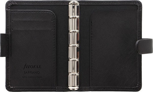 Filofax Saffiano Mini Organizator Negru De piele 9.5x12.3cm Negru