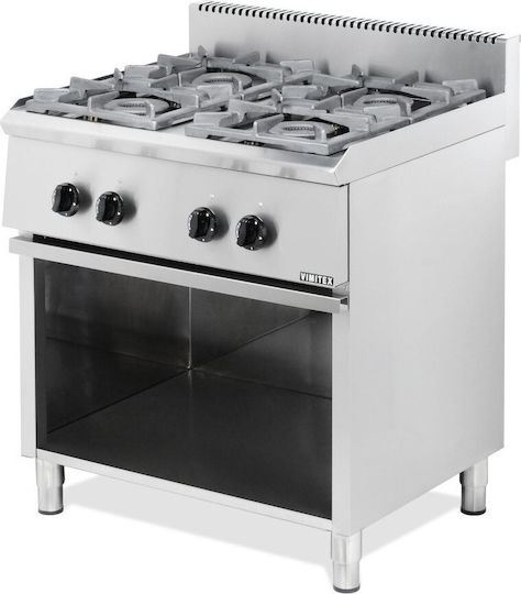 Vimitex Gewerblicher Kocher Vierfach 28kW 80x70x25cm