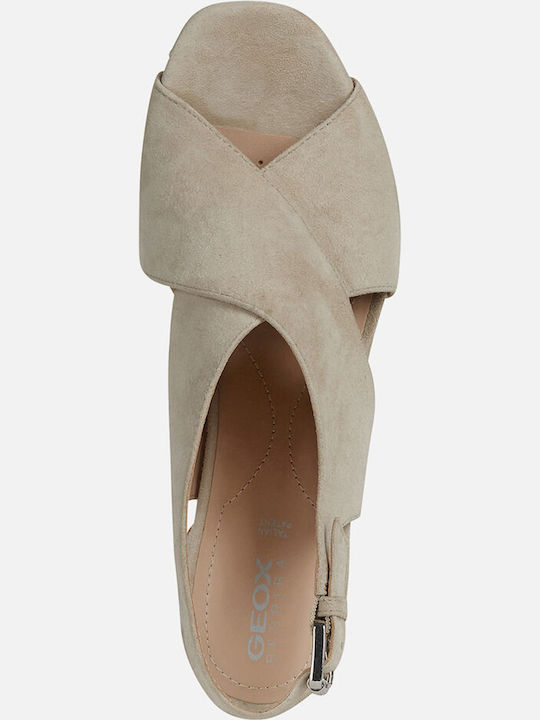D Genziana Leather Sandals Anatomic Beige