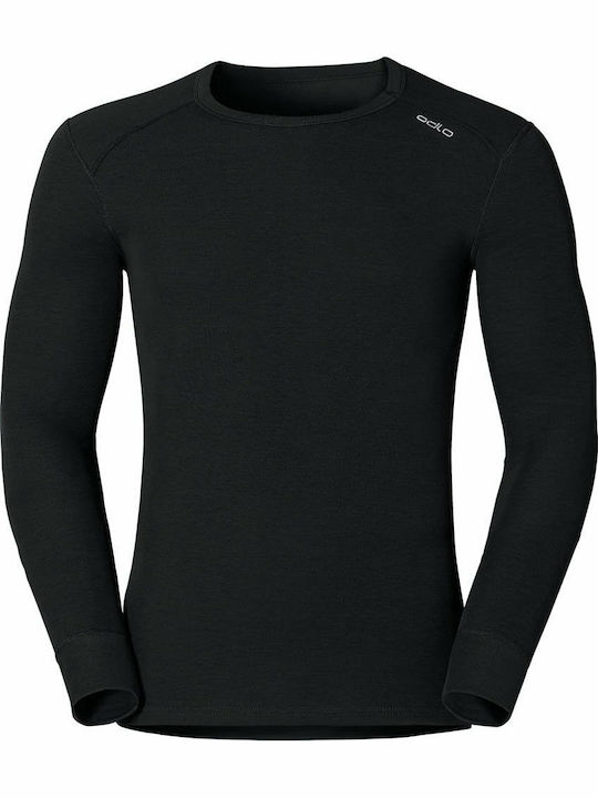 Odlo Crew Neck Herren Thermo Langarmshirt Schwarz