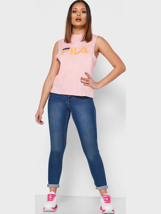 Helena Women's Summer Cotton Sleeveless Pink Blouse