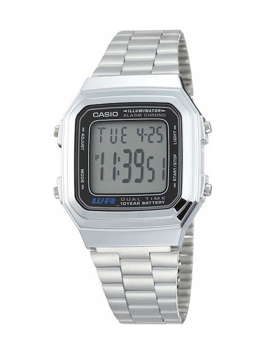 Casio Vintage Ρολόι Μπαταρίας με Μεταλλικό Μπρασελέ