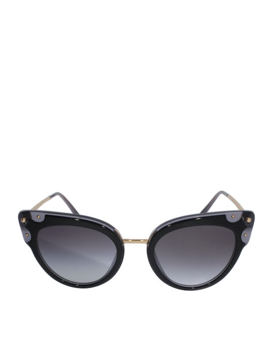 Dolce & Gabbana Sonnenbrillen mit Schwarz Rahmen und Schwarz Verlaufsfarbe Linse DG4340 501/8G