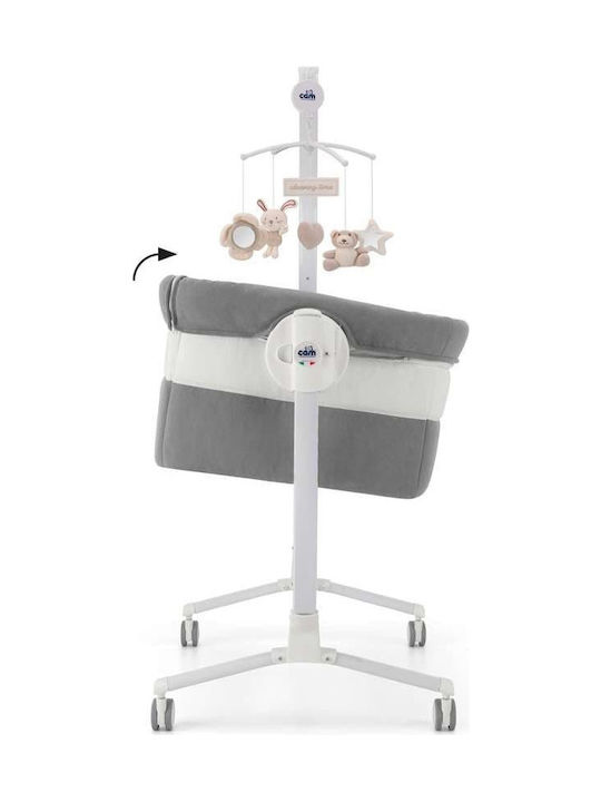 Cam Cradle Cullami with Mattress, Side Opening, and Wheels Beige 925-145