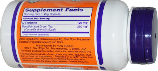Now Foods L-Theanine 90 вегетариански капсули