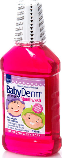 InterMed Mouthwash Babyderm 250ml with Τσιχλόφουσκα Flavour for 3+ years