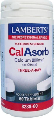 Lamberts Maximum Strength CalAsorb Calcium (as Citrate) 800mg 60 ταμπλέτες