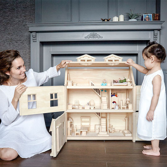 Plan Toys Βικτωριανό Ξύλινο Κουκλόσπιτο