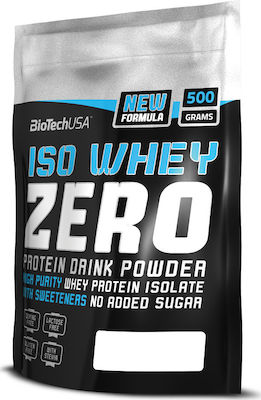 Biotech USA Iso Whey Zero Πρωτεΐνη Ορού Γάλακτος Χωρίς Γλουτένη & Λακτόζη με Γεύση Σοκολάτα 500gr