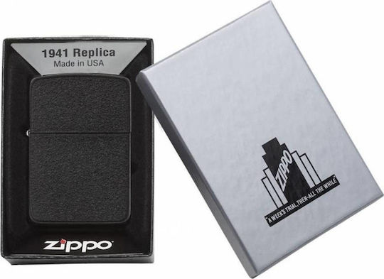 Zippo Replica 1941 Brichetă Rezistentă La Vânt Cu Flacără Neagră Crackle