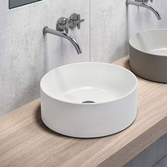 GSI Kube-X Deasupra Blatului Chiuvetă Porțelan 40x40x13cm Alb