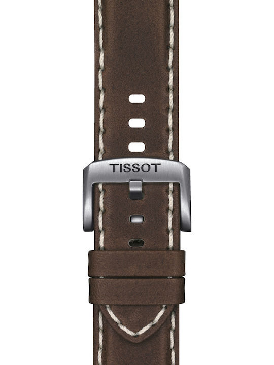 Tissot Supersport Ανδρικό Ρολόι 46mm Μπαταρίας με Καφέ Δερμάτινο Λουράκι