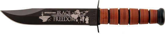 Ka-Bar USMC IRAQI Freedom Μαχαίρι Επιβίωσης Καφέ σε Δερμάτινη Θήκη