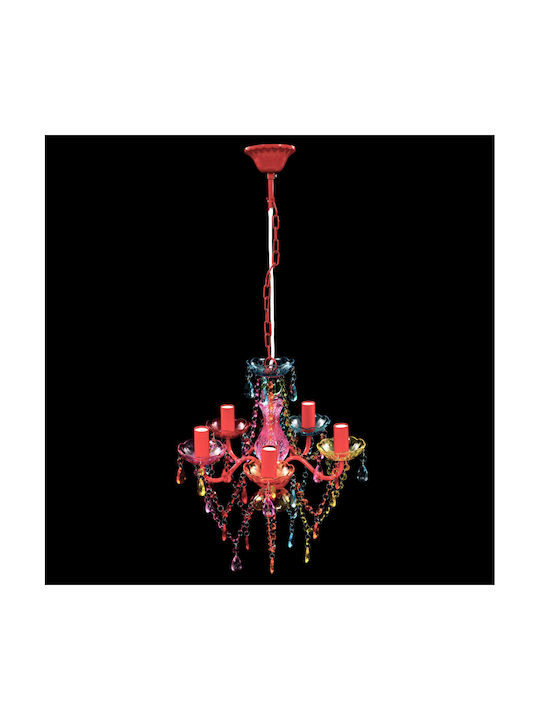vidaXL Candelabru Ø80cm cu Cristale Multicolor 240311