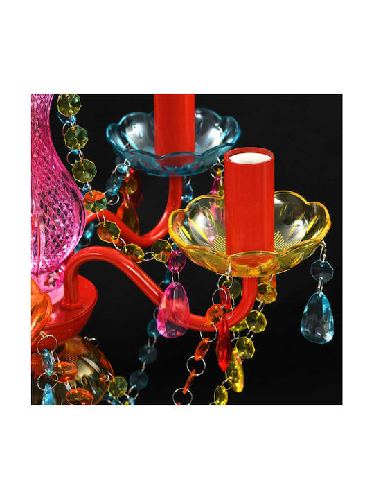 vidaXL Candelabru Ø80cm cu Cristale Multicolor 240311