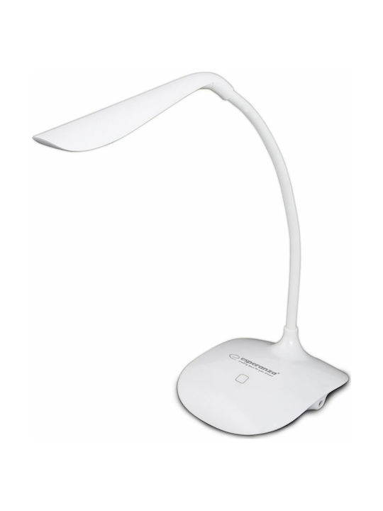 Esperanza Acrux LED Office Lamp with Flexible Arm in White Color