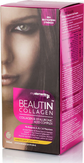 My Elements Beautin Collagen με Βιταμίνη C και Υαλουρονικό Οξύ 500ml Mango Melon