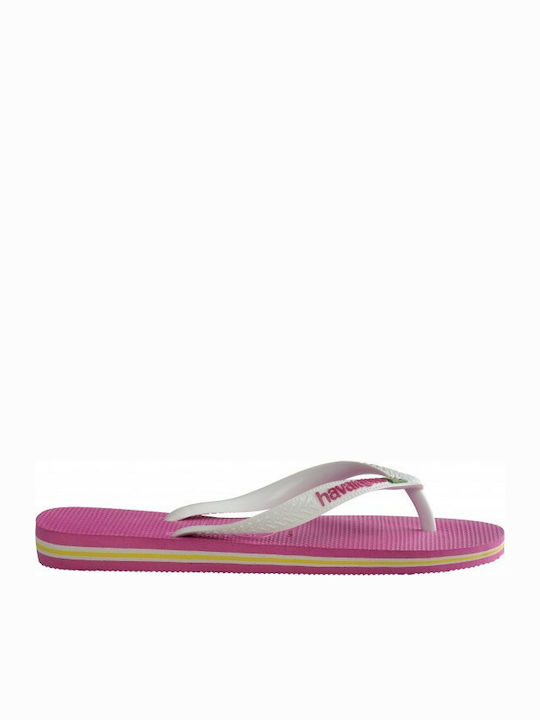 Brasil Logo Women's Flip Flops White
