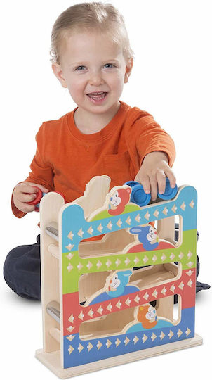 Melissa & Doug Vehicle First Play Roll & Ring Ramp Tower made of Wood with Sounds for 12++ Months