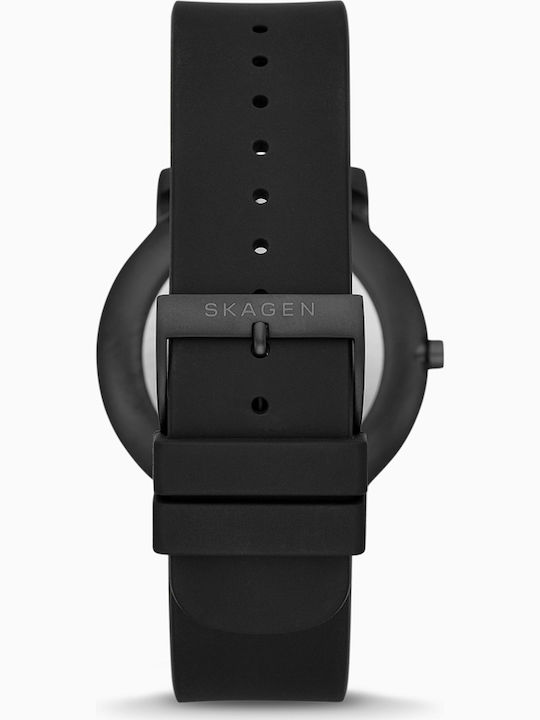 Skagen Colden Мъжки Часовник 40мм На Батерия С Черна Каучукова Каишка