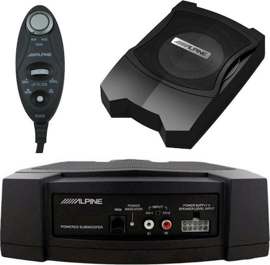 Alpine Αυτοενισχυόμενο Subwoofer Αυτοκινήτου 8" 80W RMS με Κούτα