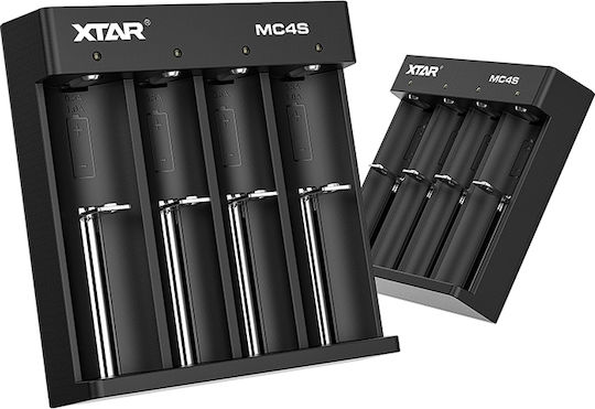 XTAR MC4S Charger 4 Batteries Li-ion/Ni-Cd/Ni-MH Size AA/AAA/18650/16340/26650/14500