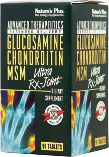 Nature's Plus Glucosamine Chondroitin MSM Ultra Rx-Joint Supplement for Joint & Bone Health 90 tabs