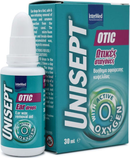 InterMed Unisept Otic Σταγόνες για Καθαρισμό Αυτιών 1τμχ