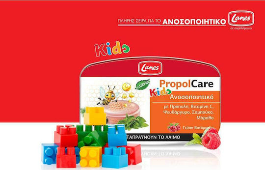 Lanes PropolCare Lozenges for Dry and Productive Cough Gluten-Free Raspberry 54gr