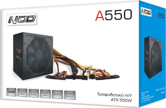 NOD A550 550W Черен Компютърно захранване Пълен кабел