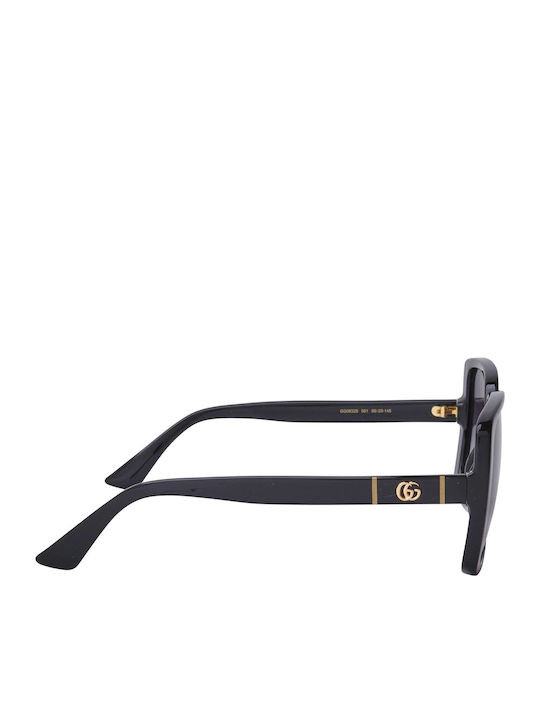 Gucci Women’s Sunglasses with Black Horn-Rimmed Frame and Grey Gradient Lens GG0632S 001