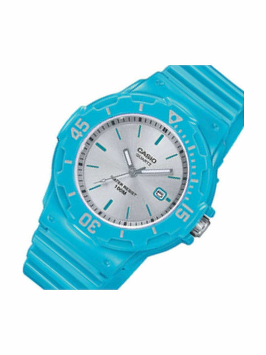 Casio Γυναικείο Ρολόι Μπαταρίας με Τιρκουάζ Καουτσούκ Λουράκι