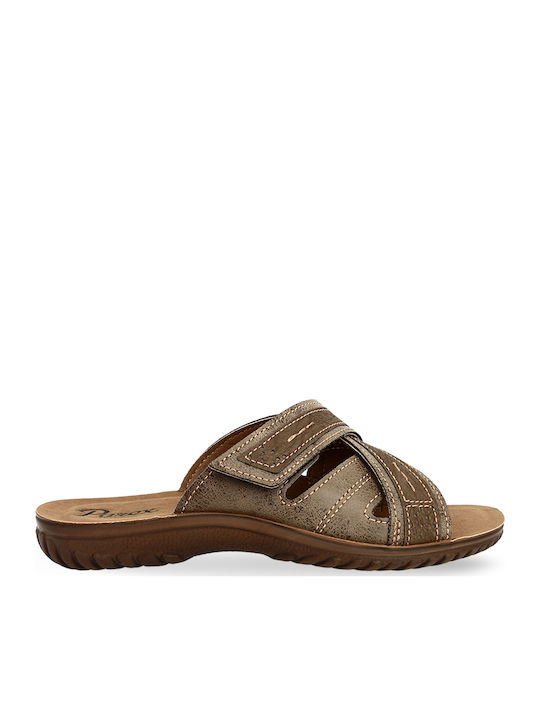 Parex Men's Leather Sandals Brown