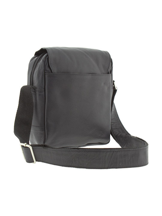 Δερμάτινη τσάντα Ώμου/Χιαστί Rcm A22-Μαύρο