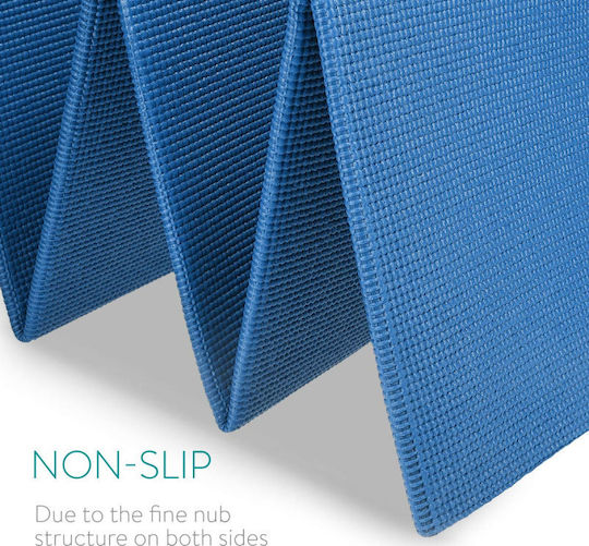 Navaris Foldable Exercise Mat Yoga Blue (173x61x0.4cm)