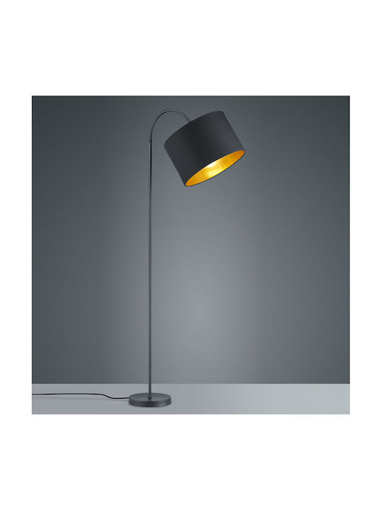 Trio Lighting Hostel Floor Lamp H160xW35cm. with Socket for Bulb E27 Black