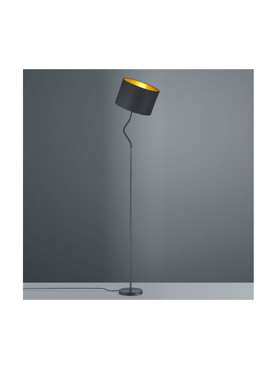 Trio Lighting Hostel Floor Lamp H160xW35cm. with Socket for Bulb E27 Black