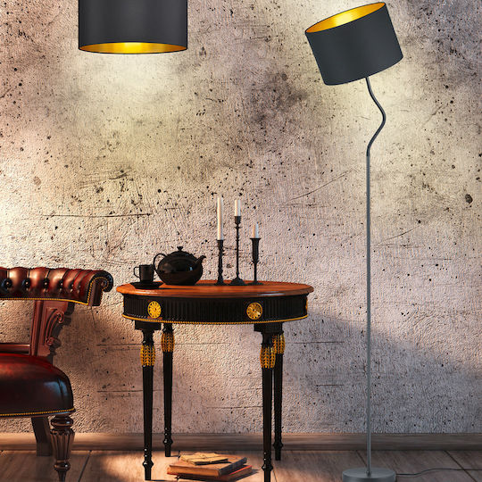 Trio Lighting Hostel Флоресцентна Лампа Височина 156xДължина 35см с Цокъл за Крушка E27 Черно Злато