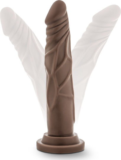 Dr. Skin Ρεαλιστικό Dildo με Βεντούζα Chocolate 19cm