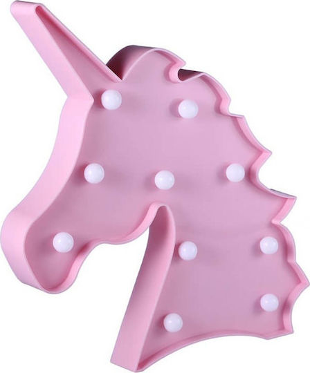 Kiokids Led Παιδικό Διακοσμητικό Φωτιστικό Μονόκερος Ροζ 23x2.8x25.5εκ.