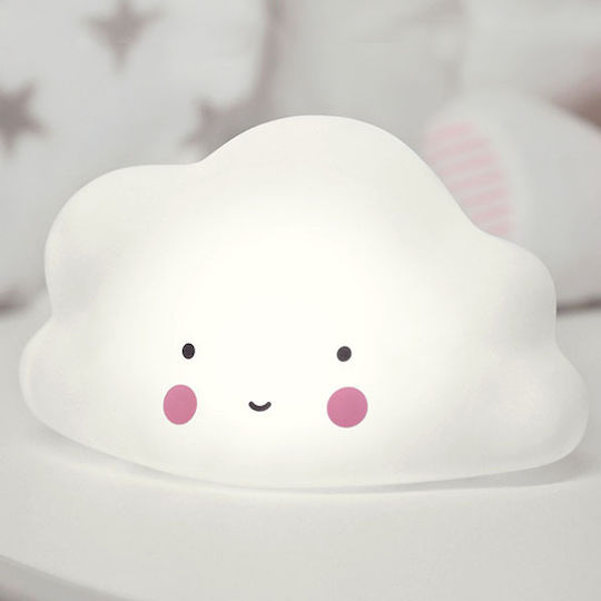 Kiokids Lumini LED Lampă decorativă pentru copii Norisor cu Schimbări de Culori Alb 8.5x5.9x15.5εκ.