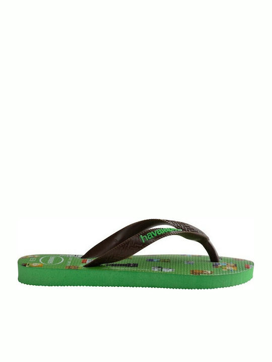 Șlapi pentru copii Flip Flops Maro Minecraft