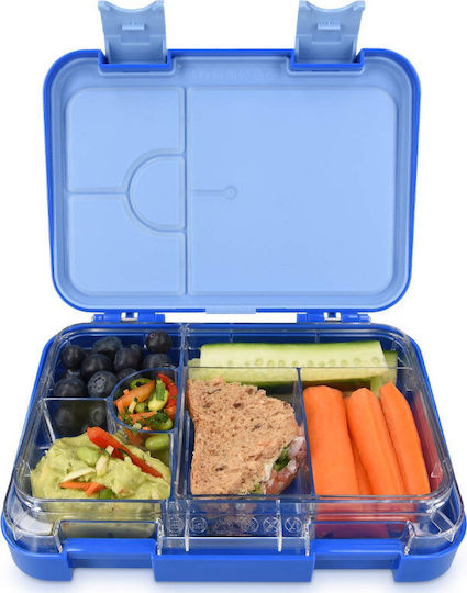 Navaris Plastik Kinder Lebensmittelbehälter Blau 23 x 18 x 5cm