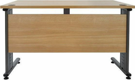 Birou Profesional Din Lemn Bej Cu Picioare Metalice 120x72x75cm