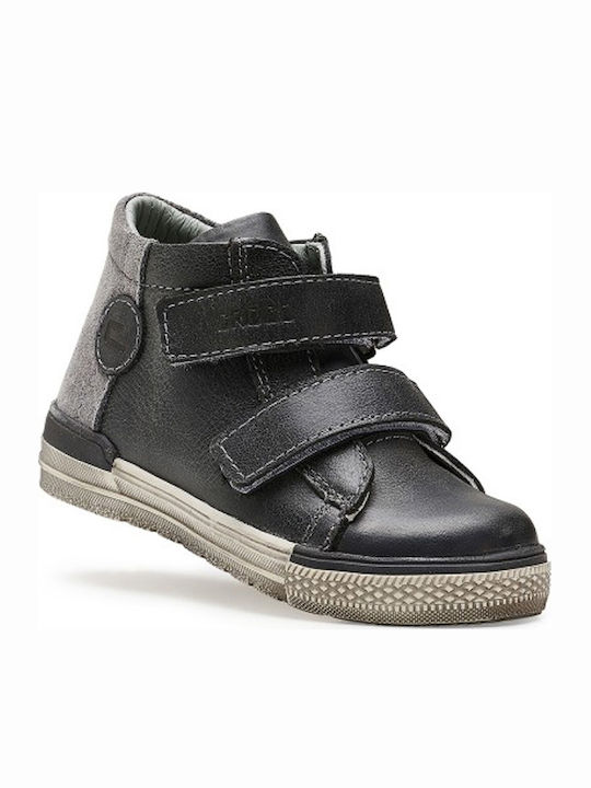 Crocodilino Kids Sneakers High Anatomic with Scratch Black