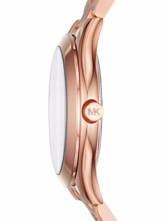 Michael Kors Runway Γυναικείο Ρολόι 33mm Μπαταρίας με Ροζ Χρυσό Μεταλλικό Μπρασελέ