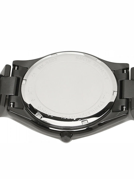 Michael Kors Runway Ανδρικό Ρολόι 44mm Μπαταρίας με Μαύρο Μεταλλικό Μπρασελέ