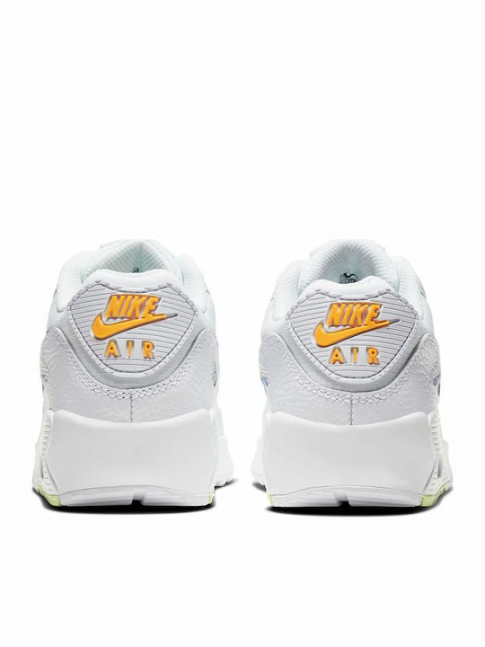 Air Max 90 AIR MAX 90 Kids Sneakers White / Laser Orange / Light Solar Flare Heather