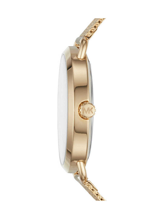Michael Kors Portia Γυναικείο Ρολόι 41mm Μπαταρίας με Χρυσό Μεταλλικό Μπρασελέ