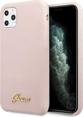 Guess Vintage Silicone Back Cover Pink (iPhone 11 Pro Max)
